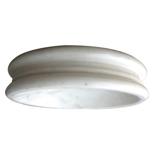 Bol en marbre blanc artisanal, finition polie, bol décoratif pour fruits, collations et centre de table pour la maison, prix de gros - Product Image 3