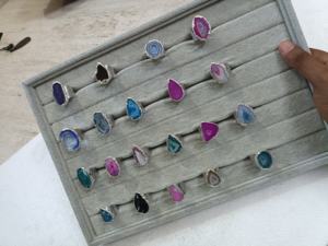 แหวนดรูซี่หินโมราผสมธรรมชาติสไตล์คลาสสิกตลาดกลางคืนแผงลอยวัสดุโลหะผสมขายส่งสำหรับของขวัญและงานเลี้ยงโอกาส - Product Image 2