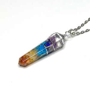 Pendentifs en orgone à double pointe Sevenchakra pour femmes, l'orgone est destiné à nettoyer les énergies stagnantes et négatives. - Product Image 6