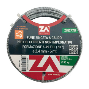 Cavetto in Acciaio Zincato 42mm di Diametro 1,5 M 25 - Product Image 1