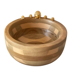 Diseño atractivo Tallado en madera Ensalada Tazón para servir de madera natural Tazón de madera decorativo para decoración del hogar Tazón de cocina - Product Image 3