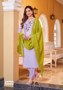 Derniers modèles Ensemble Kurtis de tissage pénitent en viscose jacquard pour femmes - Product Image 2