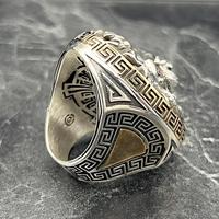 Bague pour homme en argent sterling 925 de qualité supérieure, faite à la main, avec tête de lion, sertie de zircons rouges, style hip-hop, cadeau de fiançailles ou de mariage