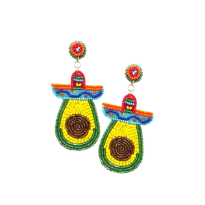 Vente en gros de bijoux Cinco De Mayo fabriqués à la main jaune perlé Margarita boucles d'oreilles Lime Wedge plaqué or pour les mariages fêtes cadeaux - Product Image 2