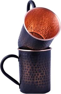 Natural Finish Pure Copper Handcrafted Eco-Friendly <b>Mug</b> Durable Handmade Handle <b>Large</b> Capacity for Office Home Beverage Use - Product Image 2