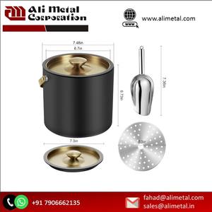 Seau à glace en métal fait à la main de taille et de forme personnalisables avec design étranger-pour le refroidissement du vin, de la bière et du champagne - Product Image 3