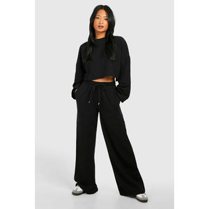 Recién llegado, conjunto de entrenamiento para mujer, conjunto de mallas de dos piezas con chaqueta de yoga y pantalones acampanados, conjunto de chándal deportivo para correr - Product Image 1