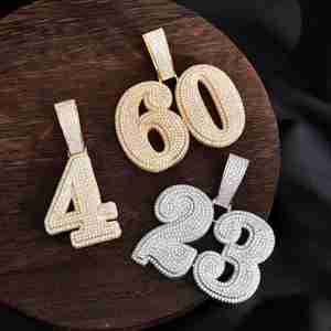 Bijoux de mode Hip Hop pendentif lettre personnalisée pendentif en argent 925 diamant cultivé en laboratoire pendentif glacé pour hommes et femmes - Product Image 5