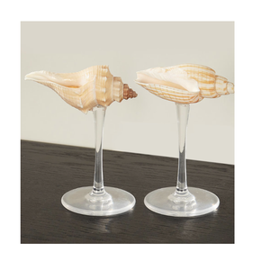แก้วไวน์เปลือกหอยดีไซน์เป็นเอกลักษณ์สำหรับงานเลี้ยงงานแต่งงานชายหาดและของสะสมของขวัญ - Product Image 1