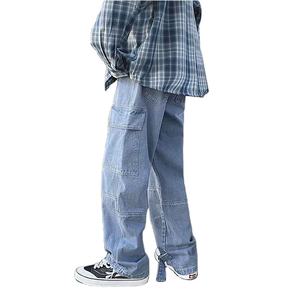 กางเกงยีนส์ทรงหลวมสไตล์ฮิปฮอปแนวสตรีทแฟชั่น ดีไซน์ขาบาน ใส่สบาย ทันสมัย - Product Image 6