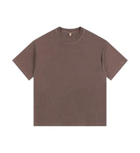 Nueva camiseta de gran tamaño 260g 100% algodón calidad lavado personalizado Logo camiseta para hombres - Product Image 4