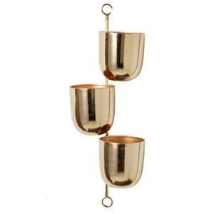 Jardinière en métal fini or rose jardinière suspendue Pot balcon décoratif jardinière suspendue décoration de mariage salon - Product Image 3