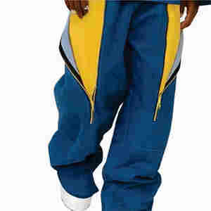 Conjunto Deportivo de Mezclilla Extra Grande Estilo Vintage Y2K para Hombre, Conjunto de Mezclilla Lavada con Hombros Caídos Estilo Hip Hop Urbano - Product Image 4