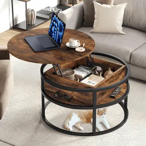Mesa de centro de metal elegante y moderna, diseño desmontable para configuraciones contemporáneas, recién llegado - Product Image 6