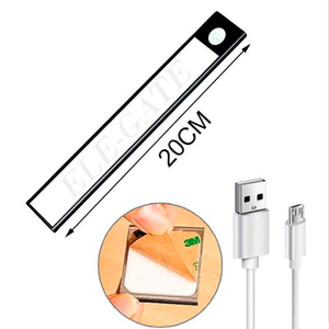 <b>LED</b> Night <b>Light</b> <b>Motion</b> <b>Sensor</b> Control Warm White Rectangle ABS Material Battery Powered for Bedroom Use - Product Image 5