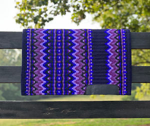 Western Show Horse Saddle Blanket Diseño de Nueva Zelanda Manta de sillín de lana hecha a mano Top Wool Saddle Pad Size - Product Image 6