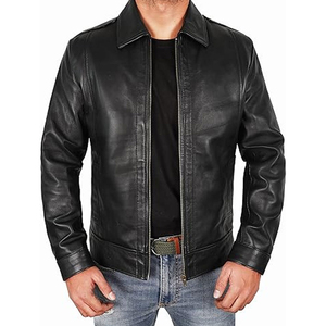 Chaqueta de cuero impermeable para hombre superventas, ropa para exteriores, chaqueta de cuero ajustada a la moda para hombre, calidad elegante - Product Image 1