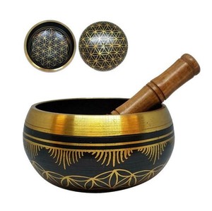 Bol de chant tibétain naturel avec coussin maillet, pour faire du son, guérison, méditation, vibration - Product Image 6