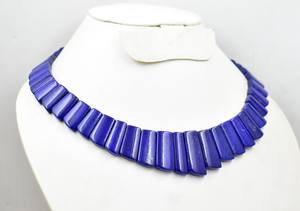 Collier de perles de lapis-lazuli naturel de style classique Collier ras du cou fantaisie Collier Lapis-lazuli - Product Image 5