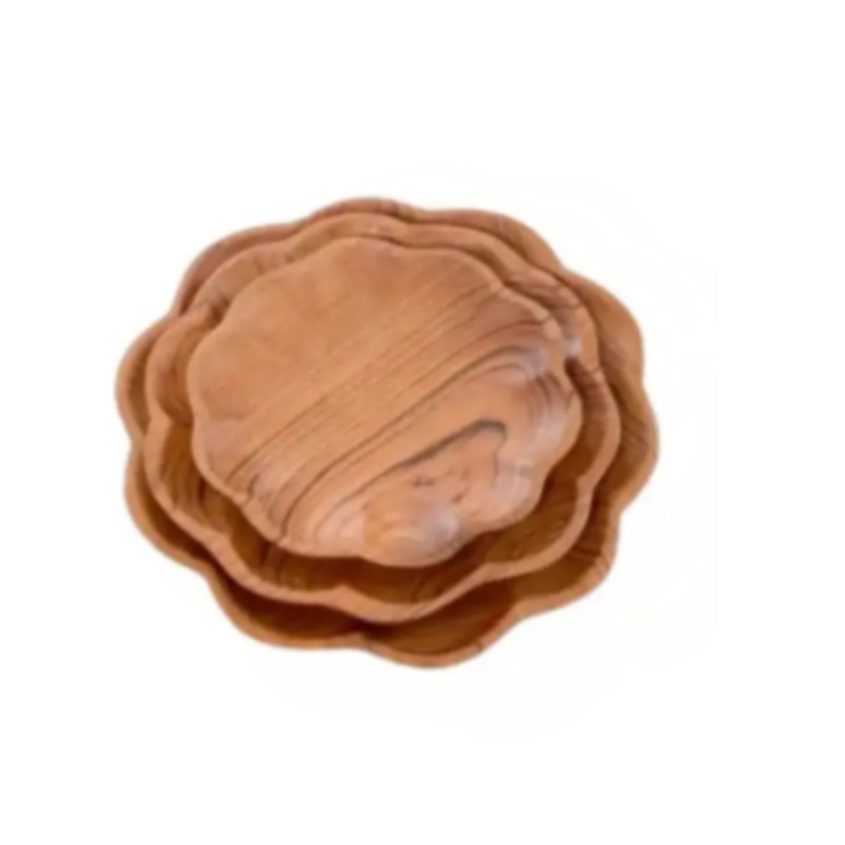 Best Selling SEMOGA JAYA Unique Wooden Charger Plate From Indonesia Wedding Sets of Ceramic Plastic Paper Bowls Food Kitchen Use