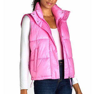 Chaleco acolchado para mujer con bolsillos, chaqueta sin mangas acolchada de invierno, ropa informal para exteriores - Product Image 2