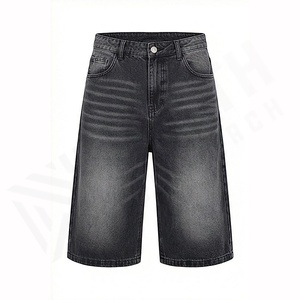 Pantalones Cortos Vaqueros de Mezclilla para Hombre, Lavados, Personalizados, hasta la Rodilla, Estilo Vintage, Verano 2025, Holgados, Color Personalizado - Product Image 1