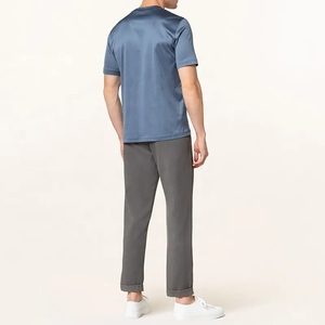 Camiseta de algodón mercerizado de ocio para hombre bordado personalizado algodón mercerizado último estilo barato - Product Image 3