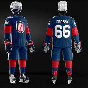 Uniforme de hockey sobre hielo de alta calidad para hombre con nombre de equipo personalizado 2022, ropa deportiva de sublimación barata al por mayor - Product Image 5