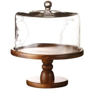 Pedestal de exhibición de pastel de madera con mango hecho a mano mejor, soporte para pastel para restaurantes en casa, uso en fiestas - Product Image 2