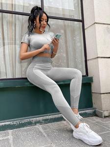 Medias de alta calidad sin costuras TOP Traje de yoga Entrenamiento Fitness Gym Wear Conjuntos de Yoga a precios mayoristas - Product Image 6