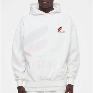 Hoodie Homme Personnalisé Grande Taille 2023 à Faible MOQ, 100% Coton, Couleur Unie Hiver, Vêtement Décontracté Respirant et Séchage Rapide - Product Image 1