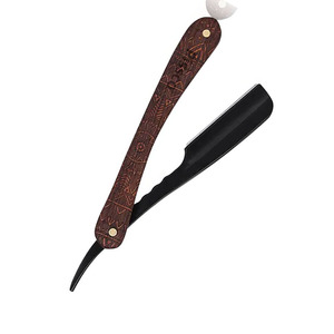 Rasoir de barbier pliant pour homme, outil de rasage manuel en acier inoxydable, rasoir de sécurité à lame droite pour l'épilation - Product Image 5