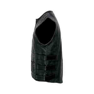 Chaleco de Cuero Genuino Personalizado para Hombre, Chaqueta sin Mangas Resistente para Motociclistas, Hecho a Mano con Cuero Vacuno, Servicio OEM del Fabricante - Product Image 6