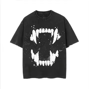 เสื้อยืดผู้ชายทรงหลวม ผ้าฝ้ายออร์แกนิค 100% พิมพ์ลายเต็มตัว เป็นมิตรกับสิ่งแวดล้อม แห้งเร็ว คุณภาพสูง ขายส่ง แฟชั่น - Product Image 5