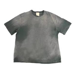 2024 nueva moda Sun Faded Wash ropa de calle de gran tamaño de secado rápido 100% algodón camiseta de hombre con diseño de tinte ligero de punto a granel - Product Image 6