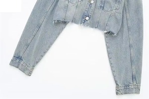Chaqueta Vaquera para Mujer, Estilo Vintage Lavado, con Botones en la Parte Delantera - Product Image 6
