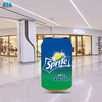 Affichage LED P2 MDS pour canettes à ouverture facile, design créatif, présentoirs à bière en forme de canette, module LED flexible, écran LED pour bouteille de bière