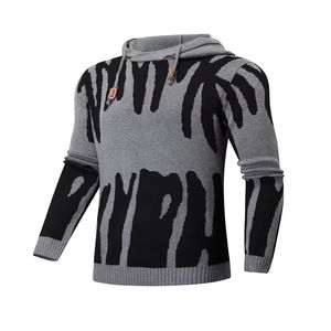 เสื้อฮู้ดแนวสตรีทผ้าโพลีเอสเตอร์สำหรับผู้ชายเสื้อกันหนาวถักแนวฮิปฮอปแฟชั่นระบายอากาศได้ดี100% สำหรับฤดูใบไม้ร่วงและฤดูหนาว - Product Image 1