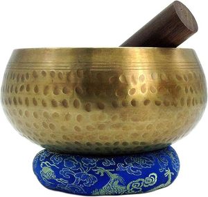ชามร้องเพลงแผ่นรองชามทองเหลืองโบราณดีไซน์แบบทำด้วยมือหลายสีและรูปทรง - Product Image 2