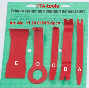 Ensemble de 5 outils ITA pour la réparation, comprenant des outils à main pour le démontage des attaches et des moules en nylon et en fibre de verre - Product Image 2