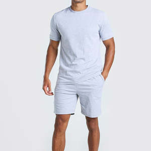 Ensemble d'été 100% survêtement et sweat-shirt en coton pour homme T-shirt et short en mélange de coton et polyester en tissu polaire - Product Image 5