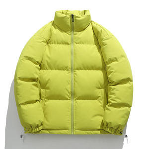 2025 vente chaude hommes formel grande taille doudoune Logo personnalisé léger à capuche surdimensionné plume brillant bulle manteaux fermeture éclair - Product Image 4