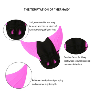 Aleta de natación de sirena personalizada equipo de buceo para niños 1 pieza aletas de una sola pieza cola de ballena aletas de entrenamiento de esnórquel - Product Image 4