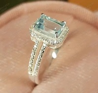 Bague de fiançailles vintage artisanale pour femme, en argent sterling, sertie de topaze bleue naturelle, pierre précieuse indienne, pour mariage