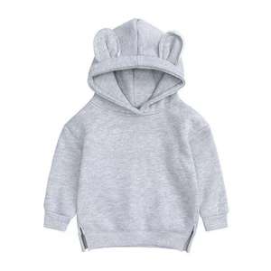 2025 meilleur gros enfants couleur unie sweat à capuche de sport vierge enfants garçons et filles coton polaire à capuche - Product Image 4