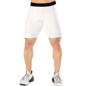 Pantalones cortos de compresión para gimnasio y Fitness de alta calidad, secado rápido, para correr, para hombre, patrón sólido, cintura elástica, media calle, hecho en Pakistán - Product Image 6