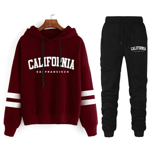 Ensemble de survêtement unisexe d'hiver en nylon/coton de haute qualité, écologique, avec sweat-shirt à capuche et pantalon de survêtement, streetwear - Product Image 2