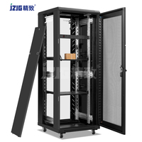 Chine Fabricant 27U armoire rack en acier sur pied PDU ventilateur étagère serveur réseau centre de données serveur support porte en verre