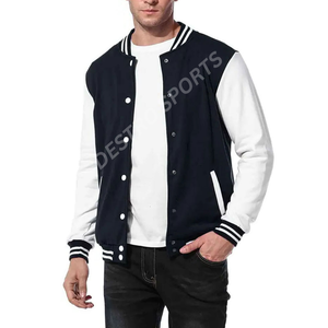 Latest Fashion Wholesale Coated Spring Thin Blank Custom College Letterman Baseball Varsity Jackets with Custom Logo Embroidery - Product Image 2