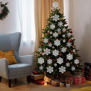 Fantasia Design in metallo natale <span class=keywords><strong>fiocco</strong></span> <span class=keywords><strong>di</strong></span> <span class=keywords><strong>neve</strong></span> decorazioni appese Multi colore Glitter <span class=keywords><strong>fiocco</strong></span> <span class=keywords><strong>di</strong></span> <span class=keywords><strong>neve</strong></span> decorazioni per la casa ornamenti - Product Image 4